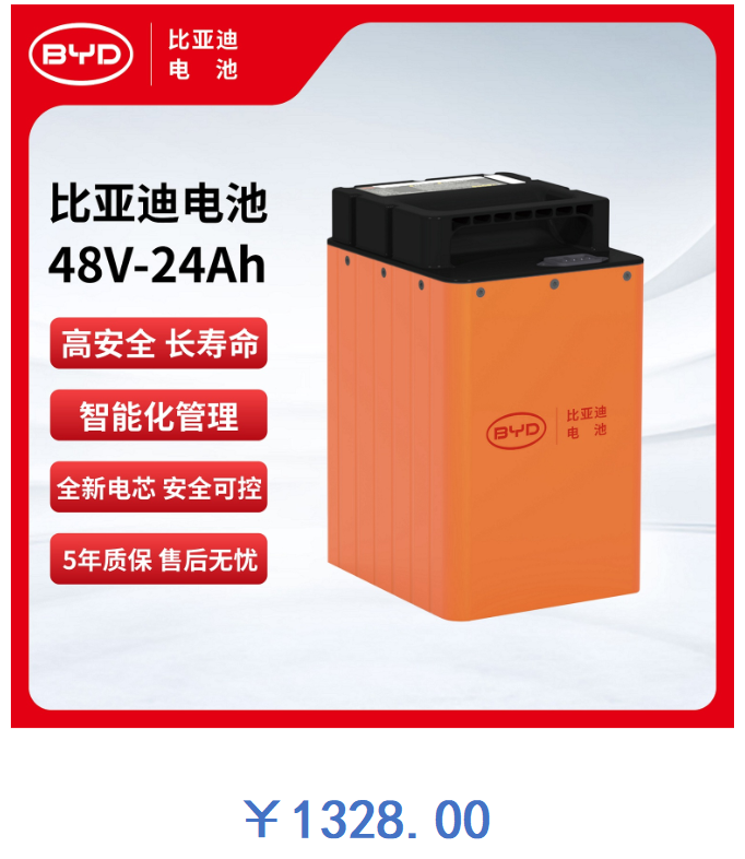 比亚迪电池 48V-24Ah