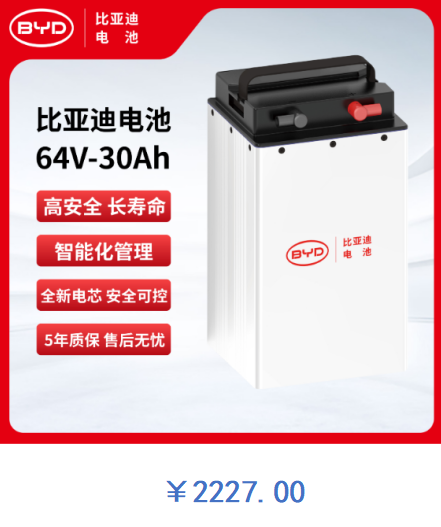 比亚迪电池 64V-30Ah